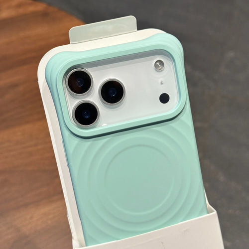 New Liquid Silicone Ripples Magnetic For MagSafe Phone case for iPhone 17 Air 16 15 14 13 Plus 12 Pro Max Corrugated Soft Cover
