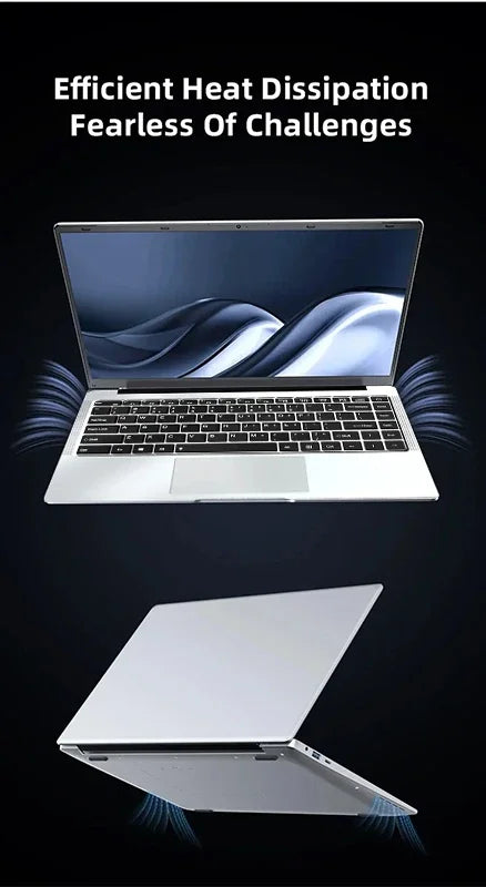 2026 14.1" Laptop Computer Intel Atom A3950 Windows 11 Pro Laptops Gaming 1920*1080 HD DDR4 16GB SSD 1TB Portable Notebook PC