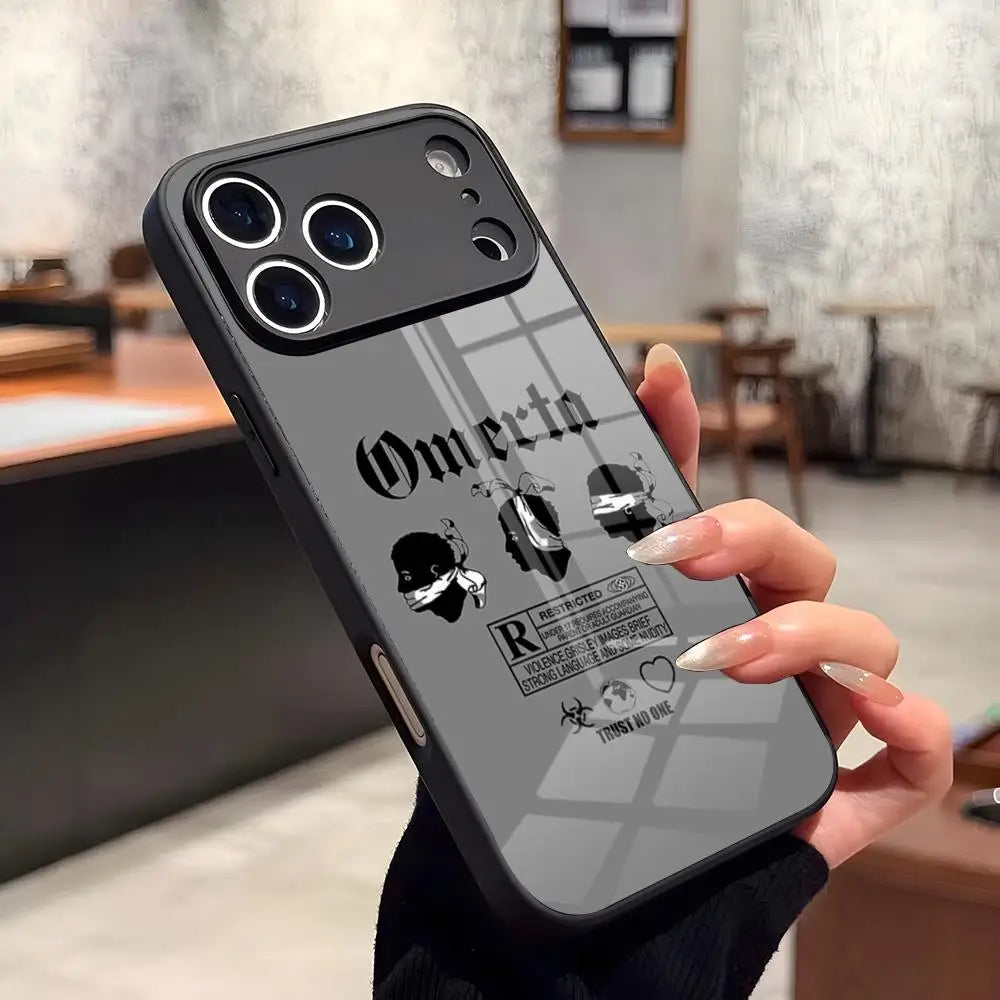 Singer 47 O-Omerta M-Maes  Phone Case for Iphone 17 16 15 14 Air 12 11 13 Pro Max Mini X Xr Xs Se Puls glass Cover