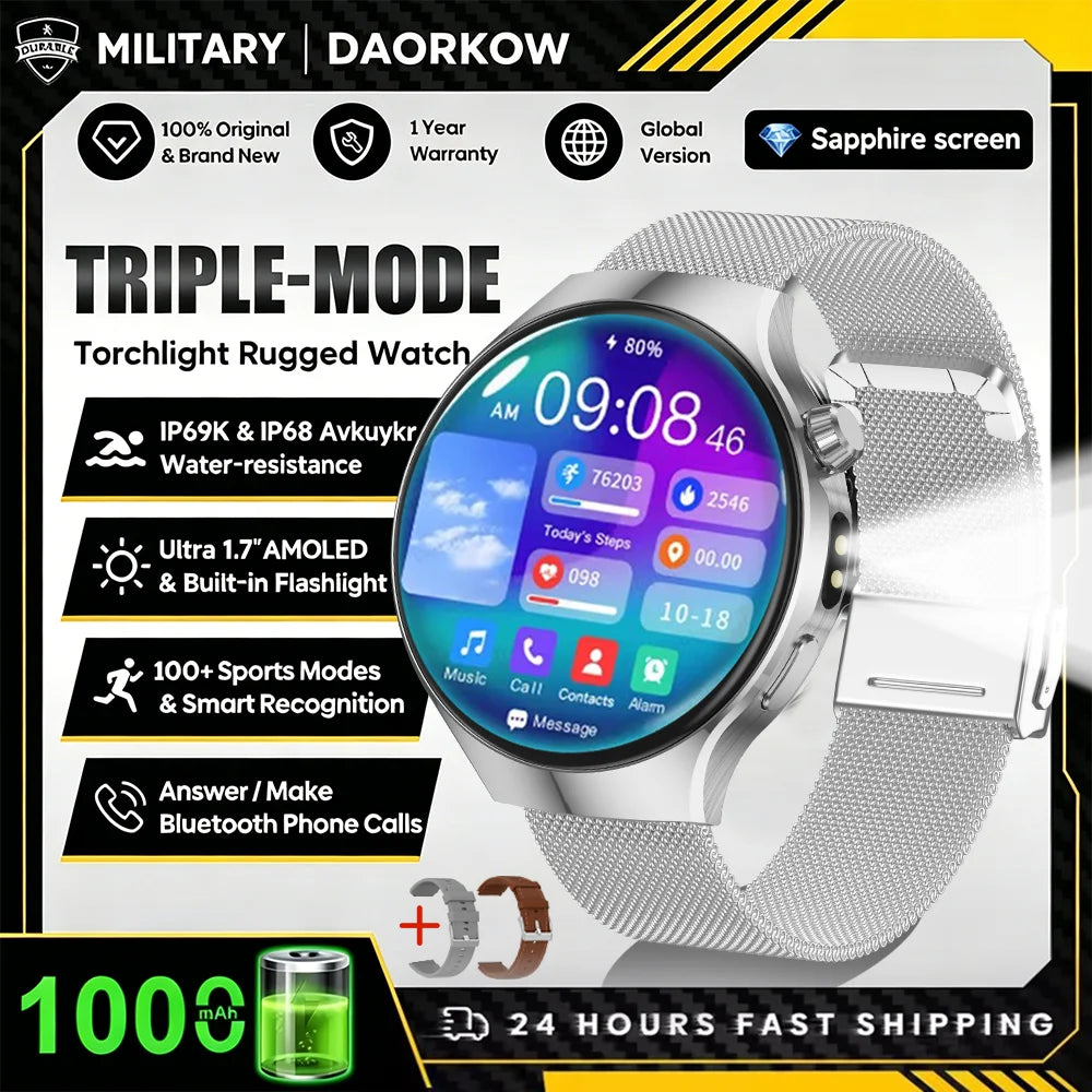 New smartwatch 2026-1.7-inch HD screen, 1000 mah battery, information alert function, multiple sports modes