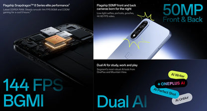 World Premiere OnePlus Nord 5 Global Version Smartphone 50MP LYT-700 Camera 1.5K AMOLED Display Snapdragon 8s Gen 3 OxygenOS 15