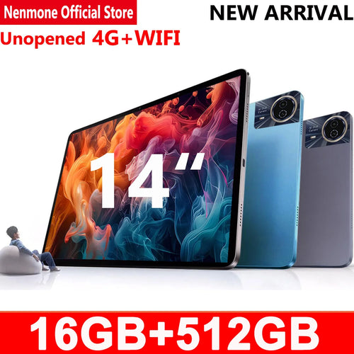 Nenmone Mpad15 14 Inch Tablet Android 15 16GB+512GB 1920*1200 4G Phone Call Tablet 14inch Bluetooth 5G WiFi Pad 12000mAh 32MP