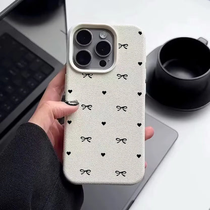 Pink Black Bowknot Lichee Pattern Phone Case For OPPO Reno 14 Pro 13F 12F 11F 13 12 11 10 Pro 8T 7 7Z 6 5 4 5G A31 A53 A57 cover