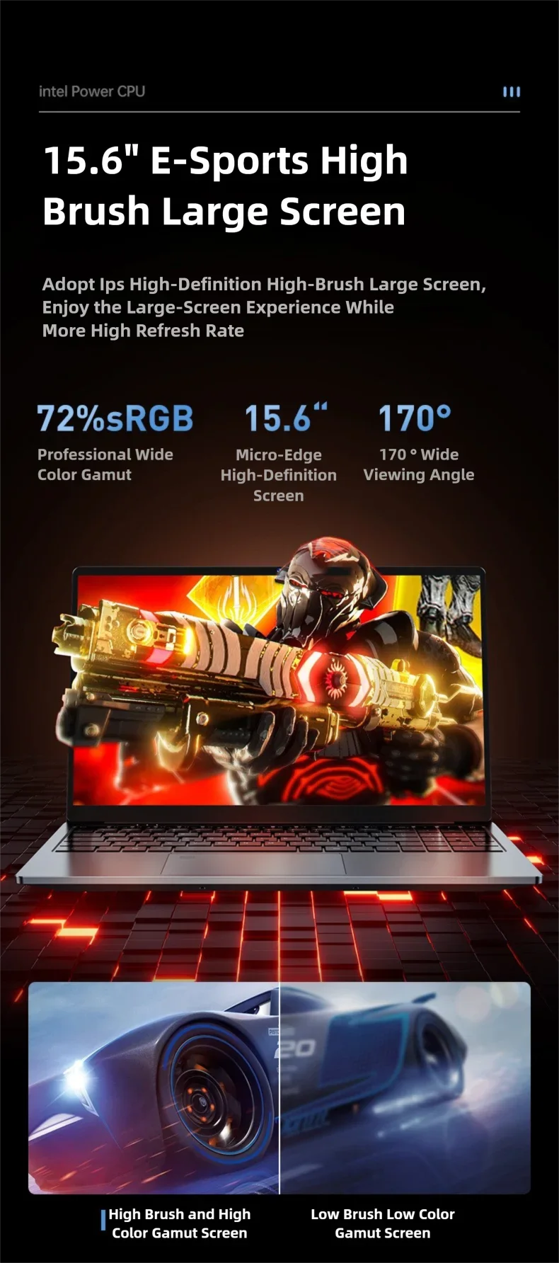 2026 New  Intel Core i7 5500U Laptop 15.6" IPS  Screen RAM 16GB Rom 128GB 256GB 512GB 1TB SSD Windows 11 Pro