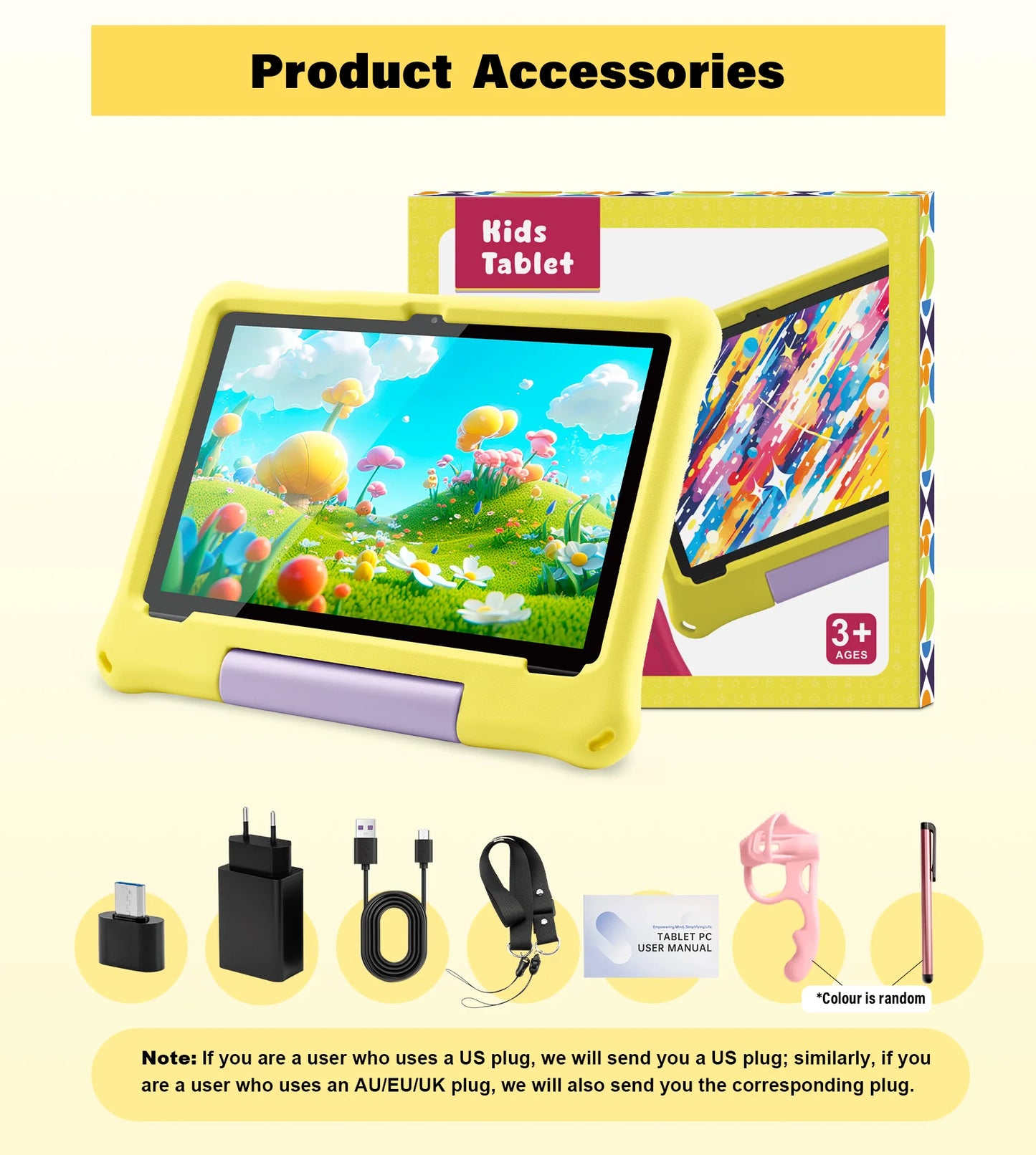 Paitanry CH10 Plus Android 15 Kids Tablet 5000Mah Octa-core 10.1 inch 8GB (4+4GB)RAM 64GB ROM Tablets Learning Children's Tablet