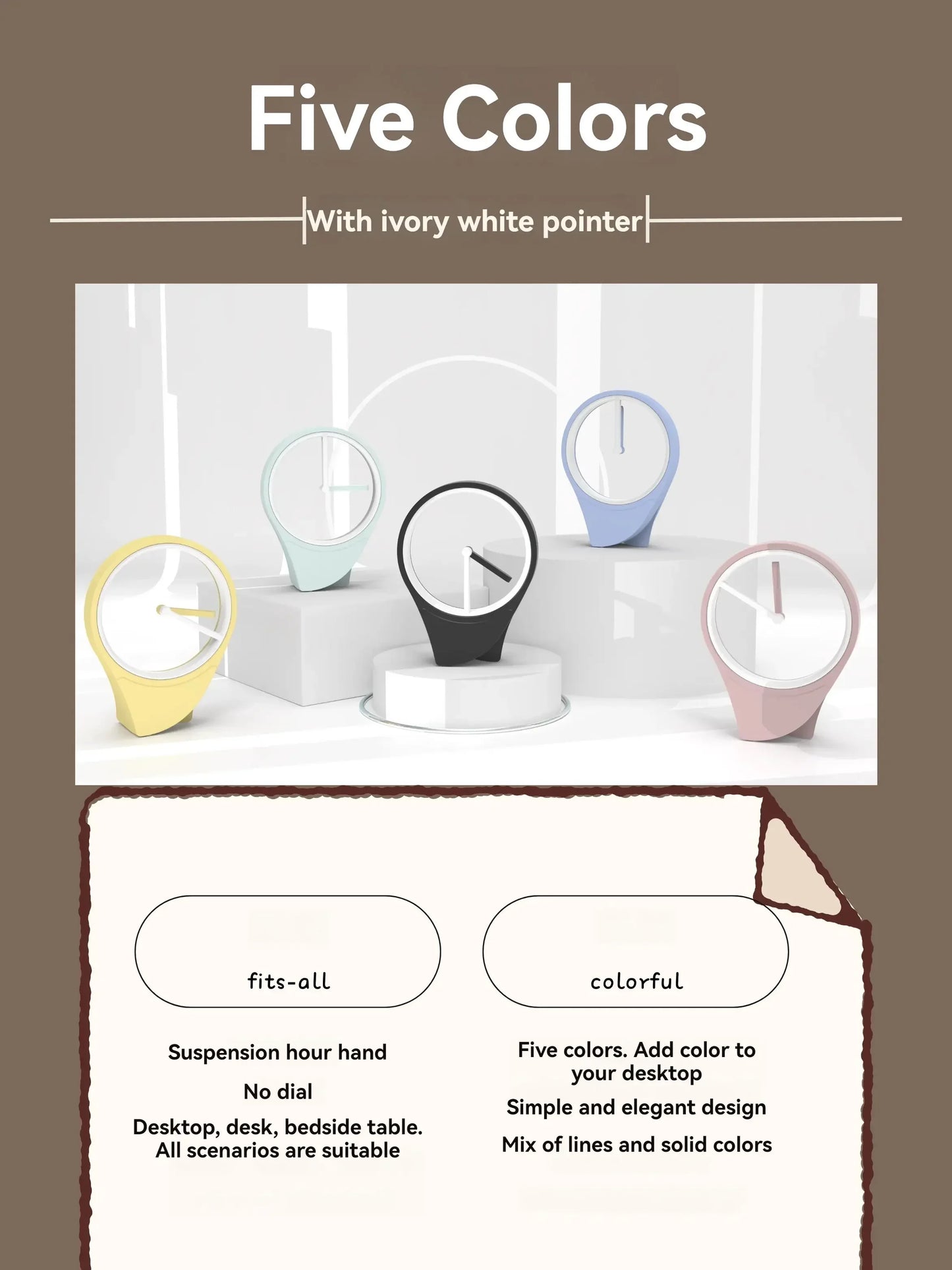 Modern Floating Dial-Free Clock Creative Simple Desktop Decoration Small Clock for Home and Office Ornament Black Technology