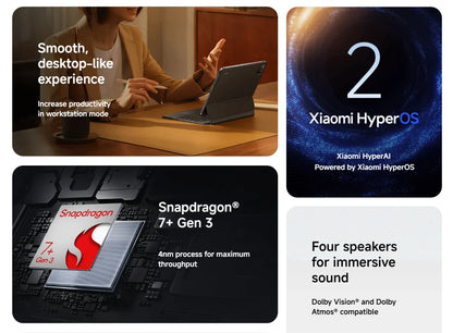 Global Version Xiaomi Pad 7 11.2 'Xiaomi HyperAI 144Hz 3.2K Display Snapdragon 7 + Gen 3 Octa core Processor 45W 8850mAh Battery