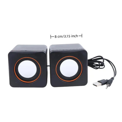 【SSummer10】Computer Speakers Stereo Microphone Audio PC Speaker USB Wired With LED Light For Desktop Computers PC Laptops【SS】
