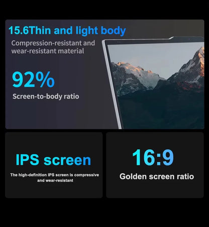 15.6''Intel Core i9 10980HK/i3 6100U Gaming laptop Windows 11 16GB RAM 1TB 2TB SSD Fingerprint Unlock Computer Backlight Office