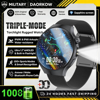 New smartwatch 2026-1.7-inch HD screen, 1000 mah battery, information alert function, multiple sports modes