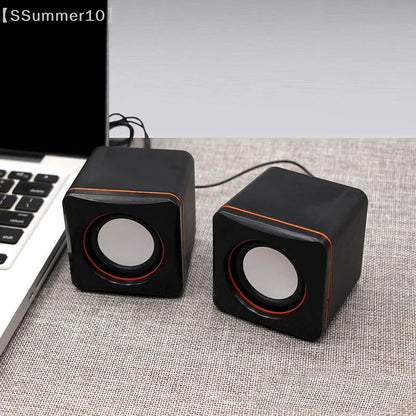 【SSummer10】Computer Speakers Stereo Microphone Audio PC Speaker USB Wired With LED Light For Desktop Computers PC Laptops【SS】