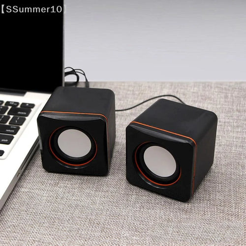 【SSummer10】Computer Speakers Stereo Microphone Audio PC Speaker USB Wired With LED Light For Desktop Computers PC Laptops【SS】