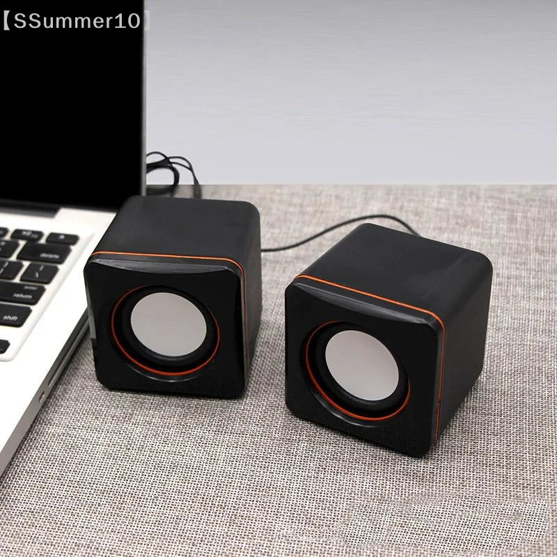 【SSummer10】Computer Speakers Stereo Microphone Audio PC Speaker USB Wired With LED Light For Desktop Computers PC Laptops【SS】