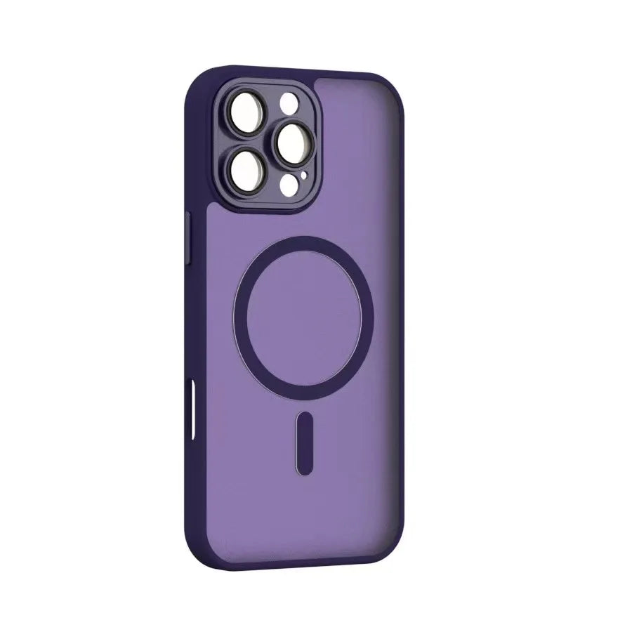 Magnetic Luxury Translucent Armor Shockproof Case For iPhone 16 15 14 13 12 11 Pro Max For Magsafe Wireless Charge Phone Cover