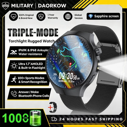 New smartwatch 2026-1.7-inch HD screen, 1000 mah battery, information alert function, multiple sports modes