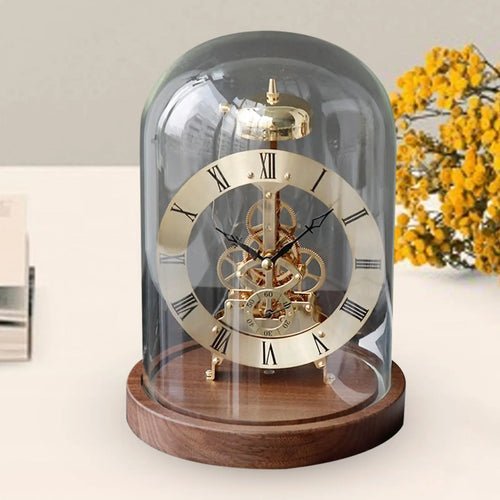 Clock Movement Table Clock Industrial Crafts Gear Clock Creative Shelf Clock for Bedroom Living Room Home Study Decoration