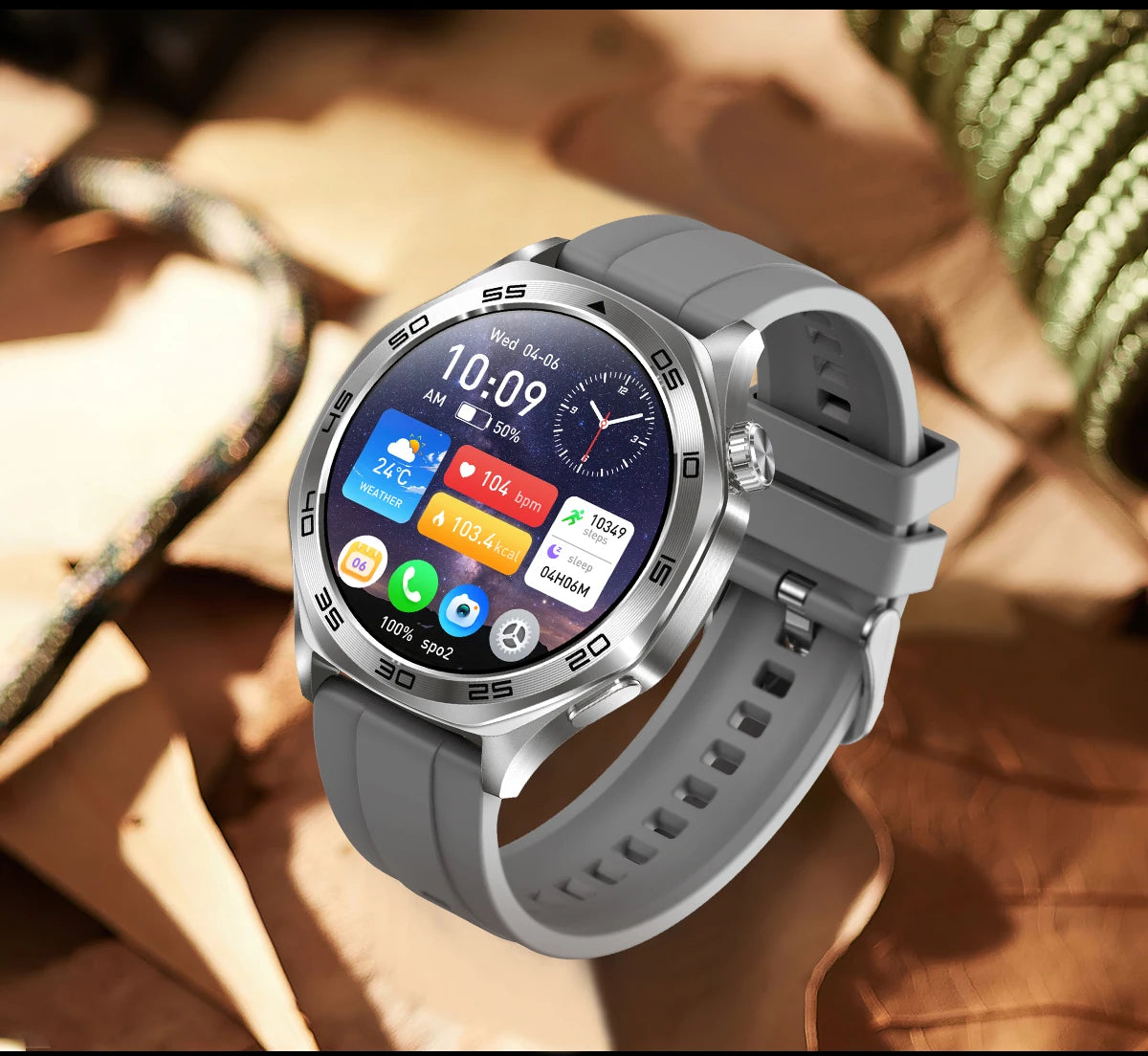 2026 new smartwatch with 1.46-inch IPS display, Ipx8 water resistance rating. 400 mAh battery featuring over 100 activity modes,