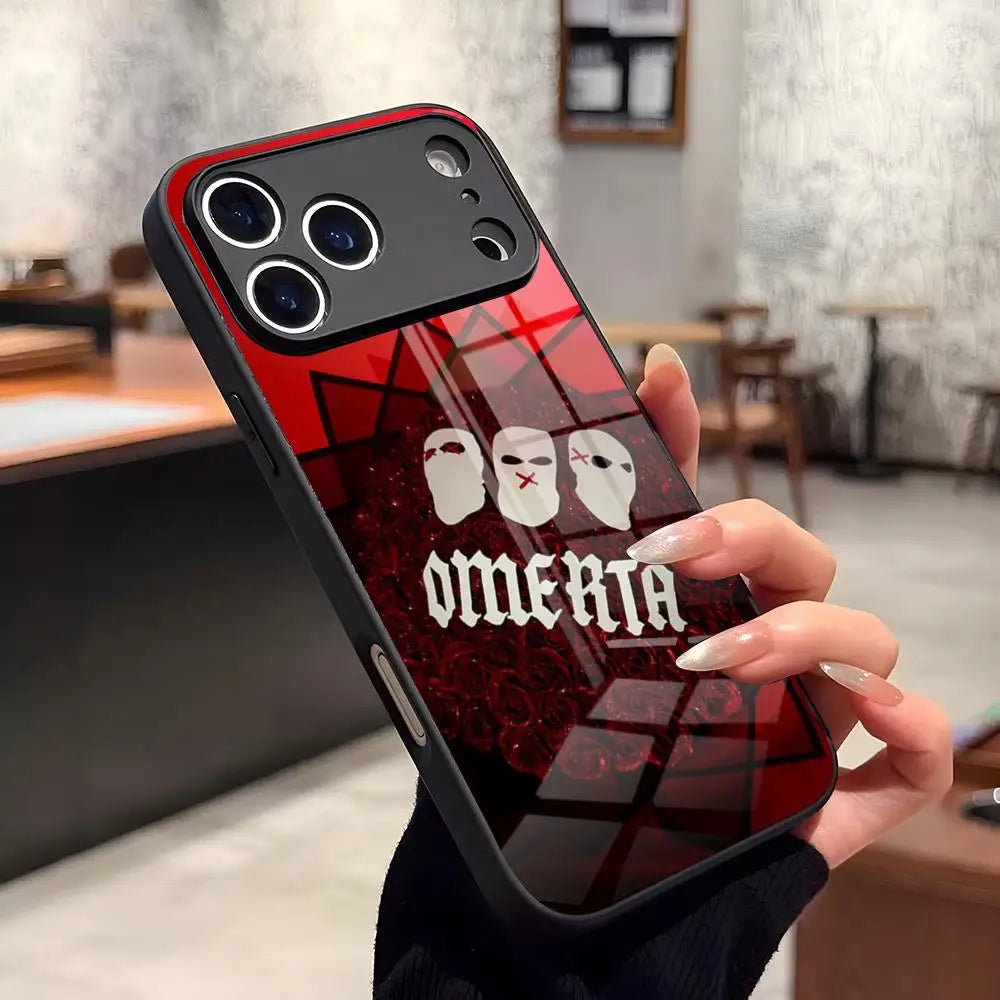 Singer 47 O-Omerta M-Maes  Phone Case for Iphone 17 16 15 14 Air 12 11 13 Pro Max Mini X Xr Xs Se Puls glass Cover