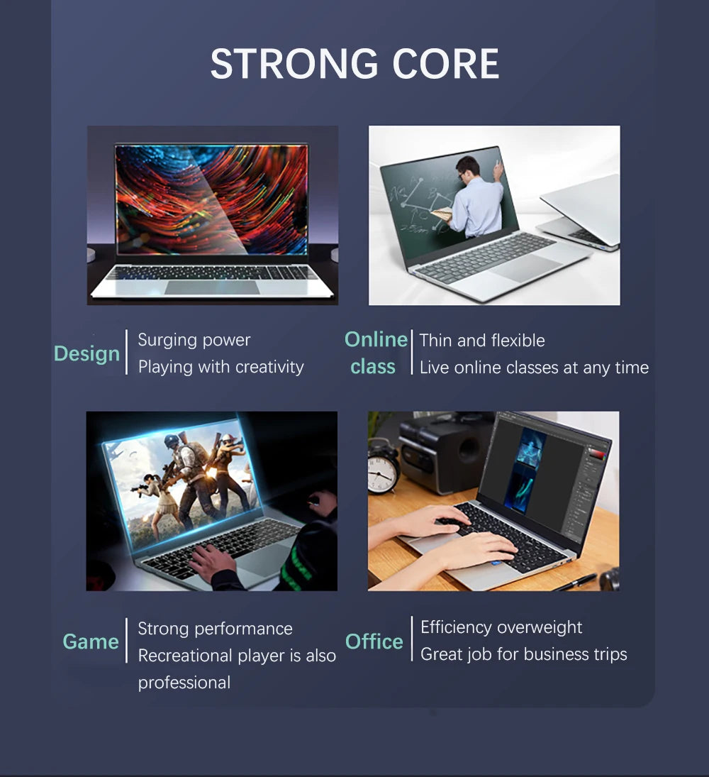 NEW Thin and light Laptop 15.6 inch AMD R7 4700U Backlit Keyboard Windows 11 32GB DDR4 2TB Fingerprint Gaming Laptop Computer