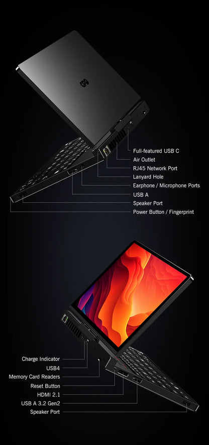 New GPD Pocket 4 2025 Mini Laptop PC 8 Inch AI 9 HX 370 8840U 16/32/64GB RAM 1/2TB NVME SSD 2K 144HZ Full-featured Handheld WIFI