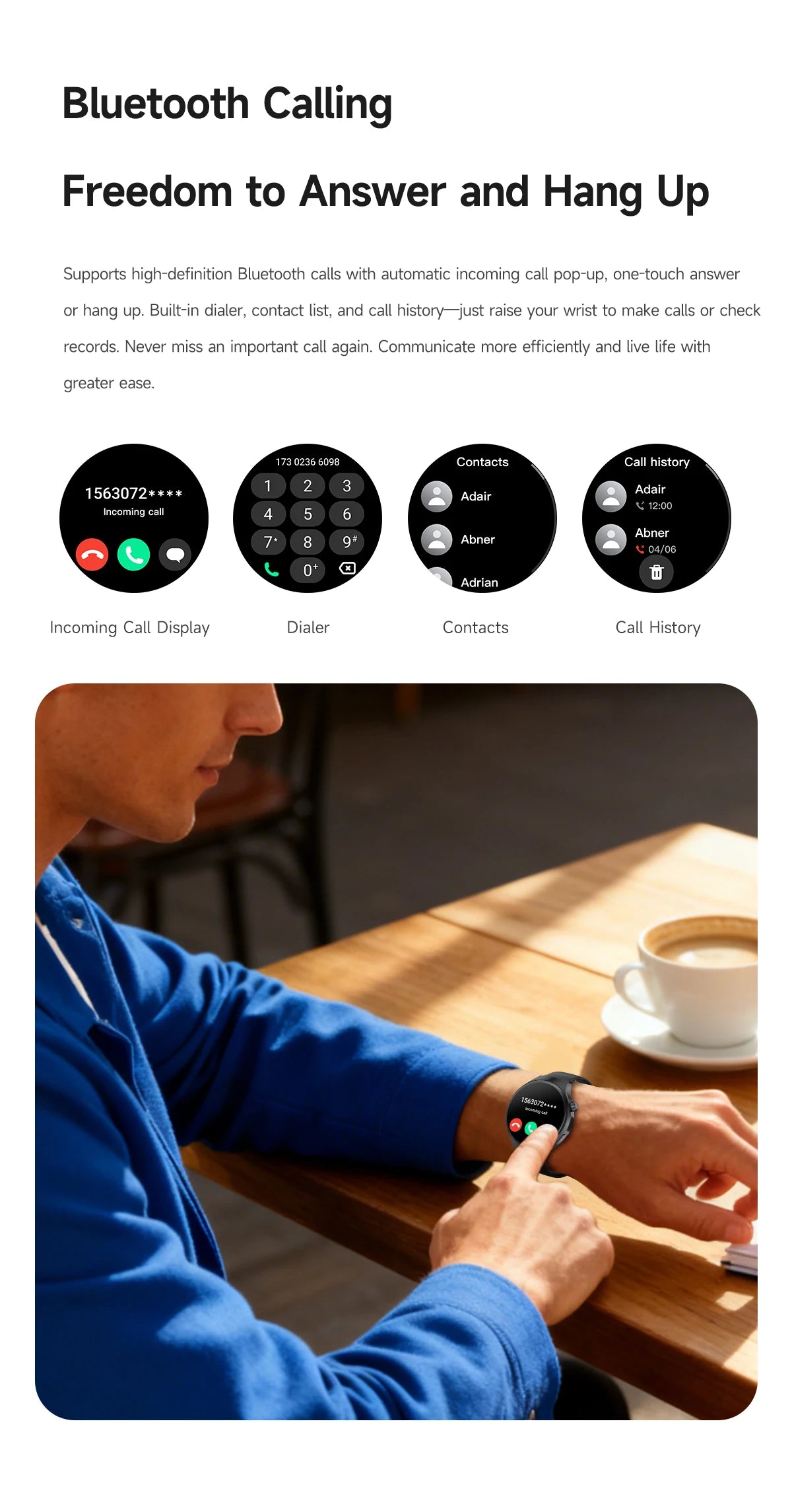 New smartwatch 2026-1.7-inch HD screen, 1000 mah battery, information alert function, multiple sports modes
