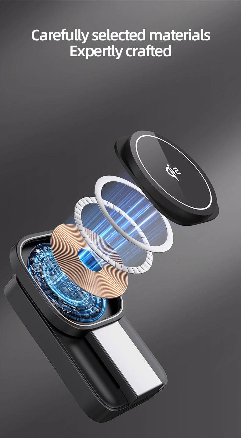3in1 Magnetic Wireless Charger QI2 Magsafe Folding Wireless Charging Station for iphone 16 pro iWatch AirPods Wireless Charger