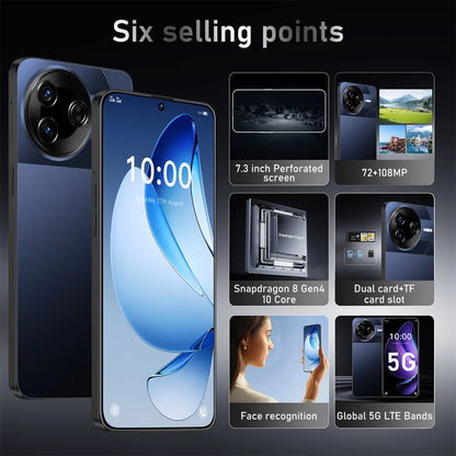 New F7 Ultra Original Smartphone 7.3inch 5G Cell Phone 7800mAh Android 15  Dual SIM Card Cellphones Global Version Mobile Phones
