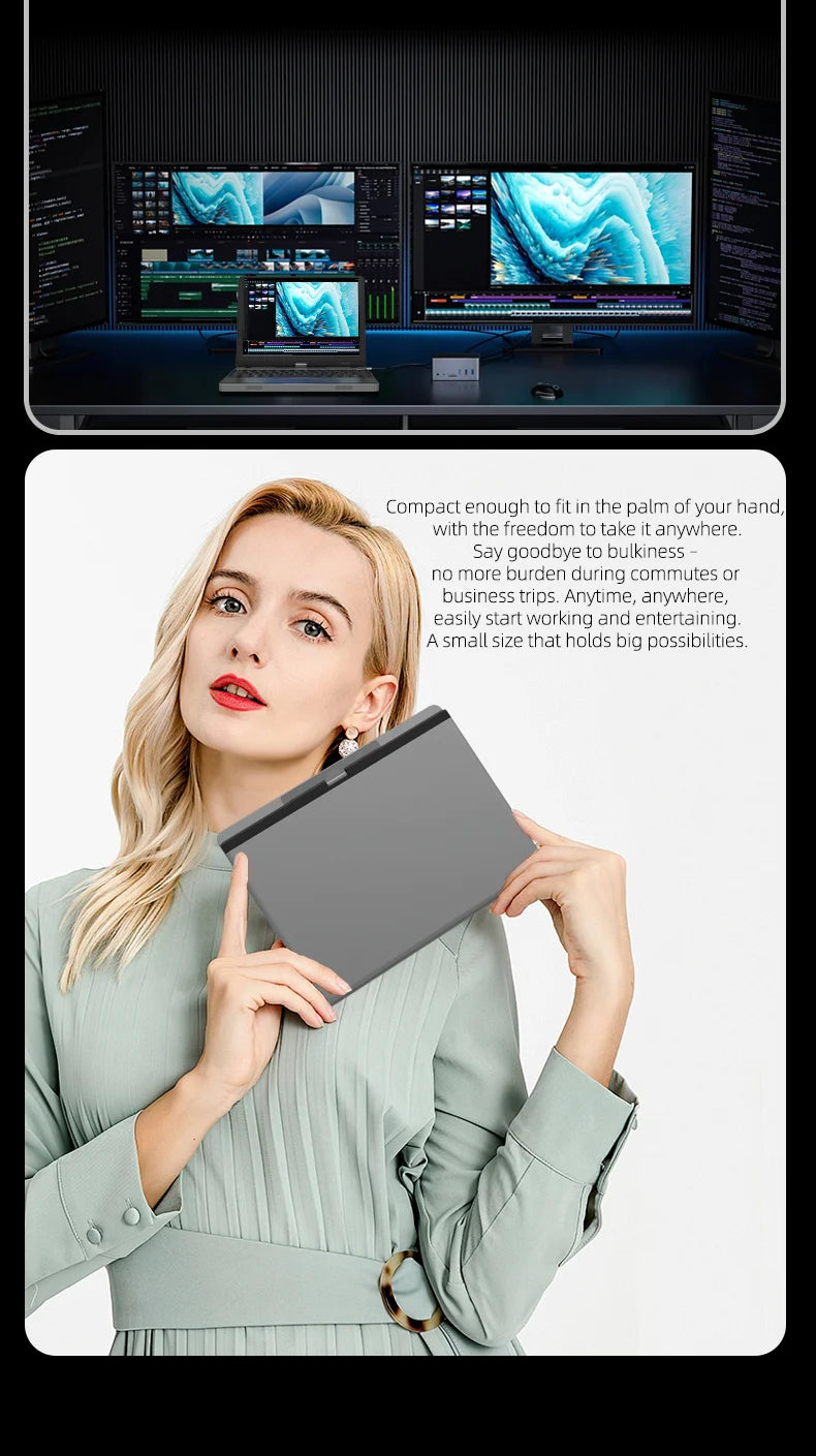 10.5Inch Touch Screen Laptop Intel N95 16GB DDR4 1TB SSD Portable Mini Office Notebook PC Full-function Type-C Port