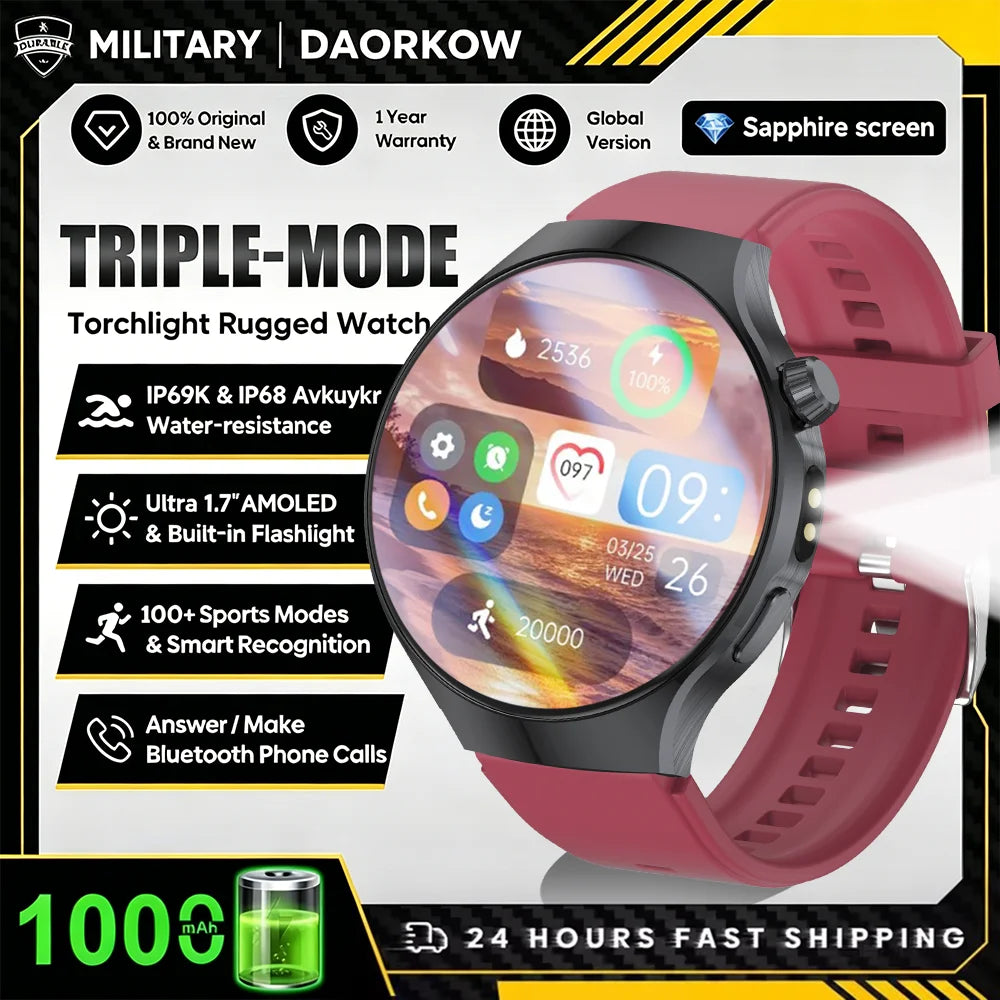 New smartwatch 2026-1.7-inch HD screen, 1000 mah battery, information alert function, multiple sports modes