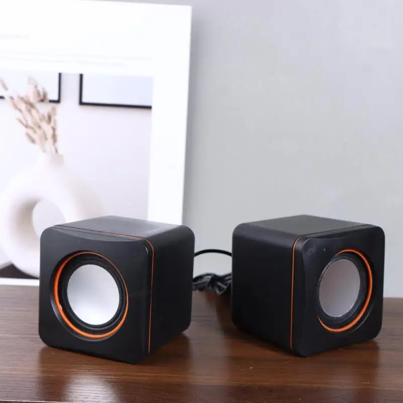 【SSummer10】Computer Speakers Stereo Microphone Audio PC Speaker USB Wired With LED Light For Desktop Computers PC Laptops【SS】