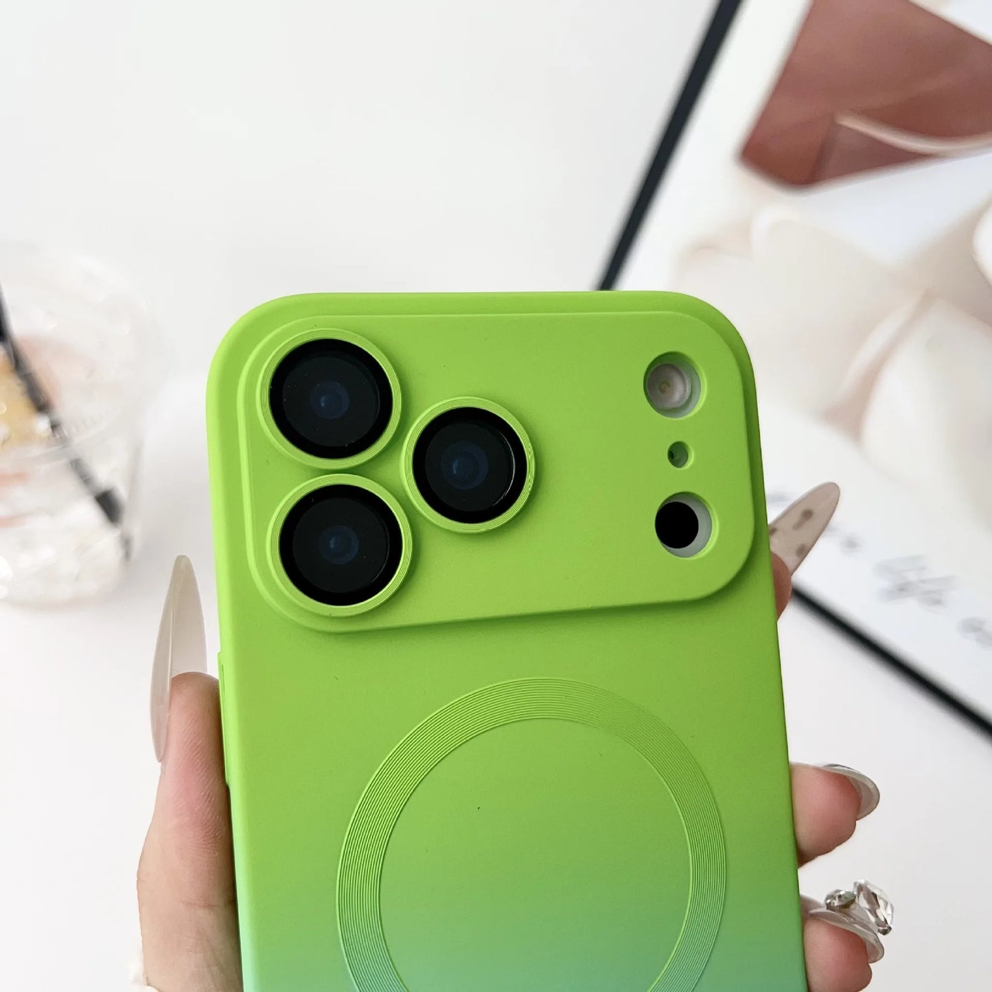 Gradient Magnetic Case for iPhone 17 Pro Max 17 Pro Air Cover Mag-safe Wireless Shell Full Camera Lens Film Soft Silicone Fundas