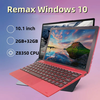 10.1 INCH Remax 2GB RAM 32GB ROM 64 Bit Windows 10 Tablet PC 2 in1 With Keyboard X5-Z8350 Quad-Core WIFI Dual Camera Office