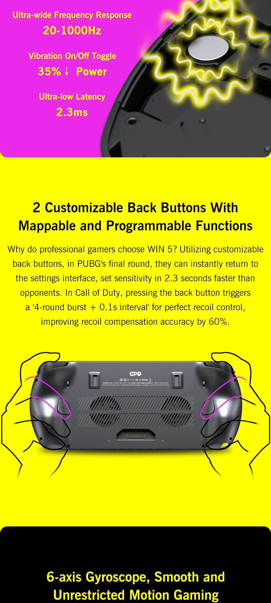 GPD WIN 5 Handheld Gaming Laptop Portable Gaming Entertainment with Laptop Functionality