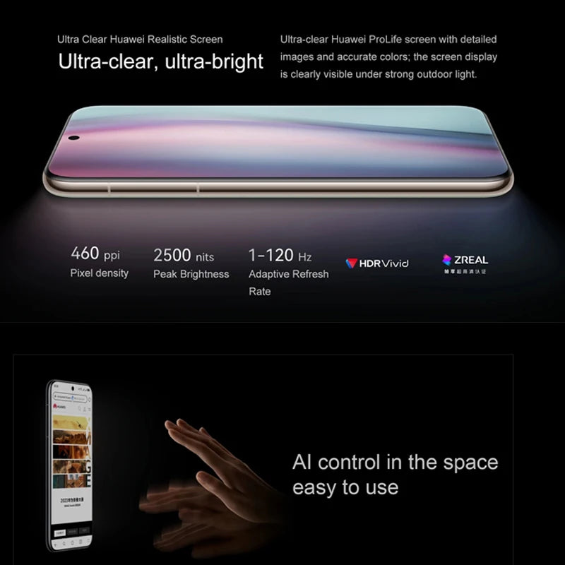 Original Huawei Pura 70 Ultra 5G Mobile Phone 6.8" 120Hz Screen Kirin 9010 HarmonyOS 1-Inch Retractable Main Camera Smartphone