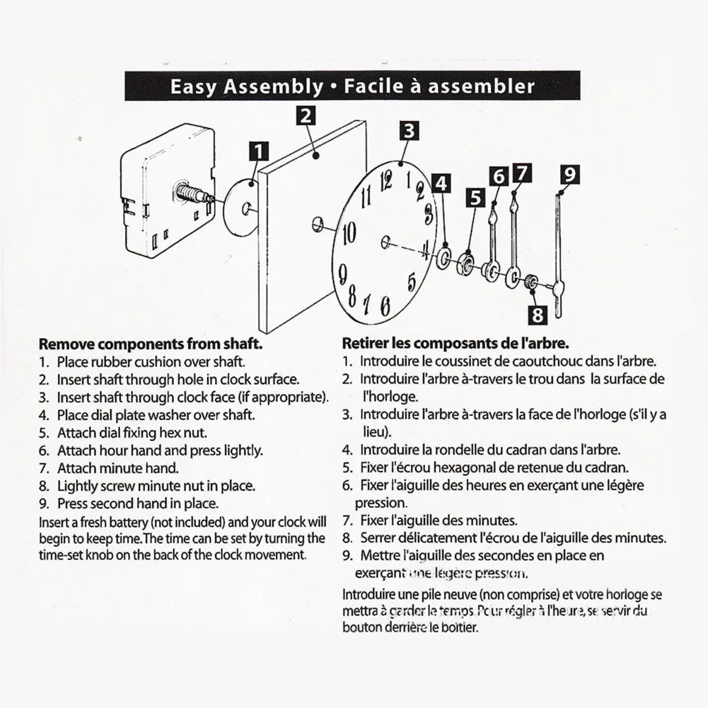 Mechanism Clock Movement Easy To Use Hour Hand: 120 Mm Minute Hand: 143 Mm Second Hand:15 Mm Shaft Length: 13 Mm