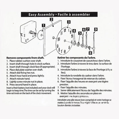Mechanism Clock Movement Easy To Use Hour Hand: 120 Mm Minute Hand: 143 Mm Second Hand:15 Mm Shaft Length: 13 Mm