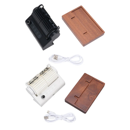 Mechanical  Clock Accurate Timer  Desk Clock Decorative Automatic Page Turning Calendar with Wood Base for Living Room