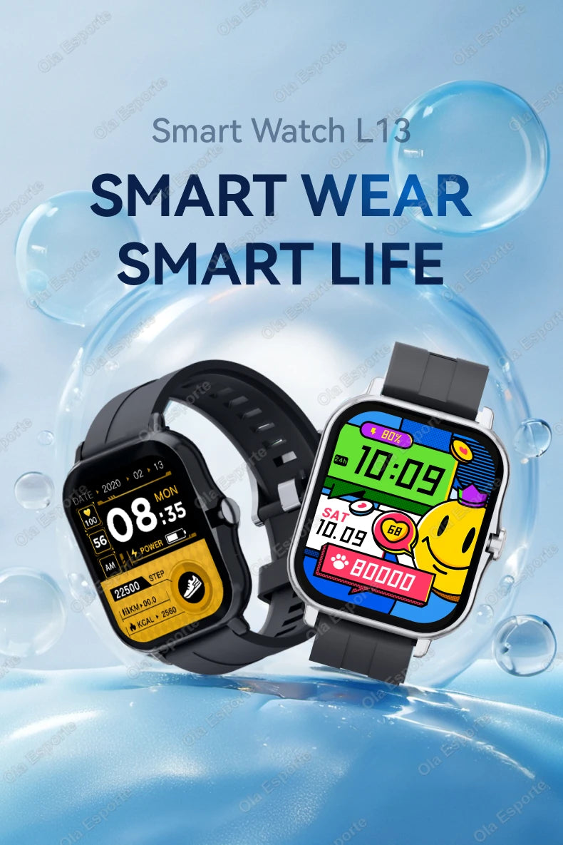 Smart Watch 1.83" Hd Screen Bluetooth Call Heart Rate Blood Oxygen Health Monitor Sports Smartwatch Women Men Holiday Gifts New