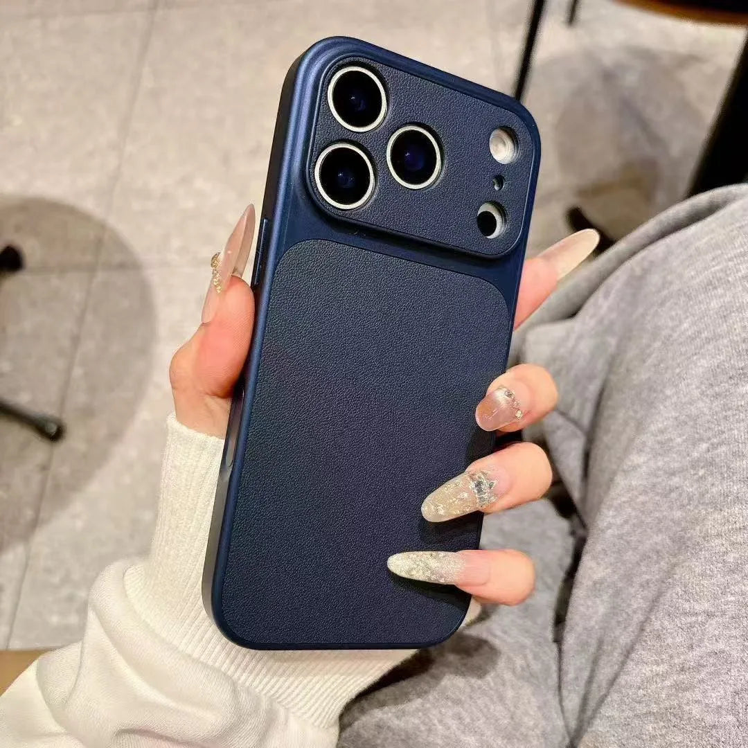 Luxury Matte Cortex Phone Case For iPhone 11 12 13 14 15 16 Pro Max Plus 17AIr Shockproof Bumper Back Cases Cover