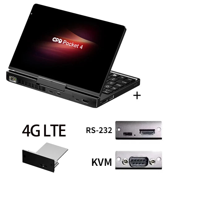 New GPD Pocket 4 2025 Mini Laptop PC 8 Inch AI 9 HX 370 8840U 16/32/64GB RAM 1/2TB NVME SSD 2K 144HZ Full-featured Handheld WIFI