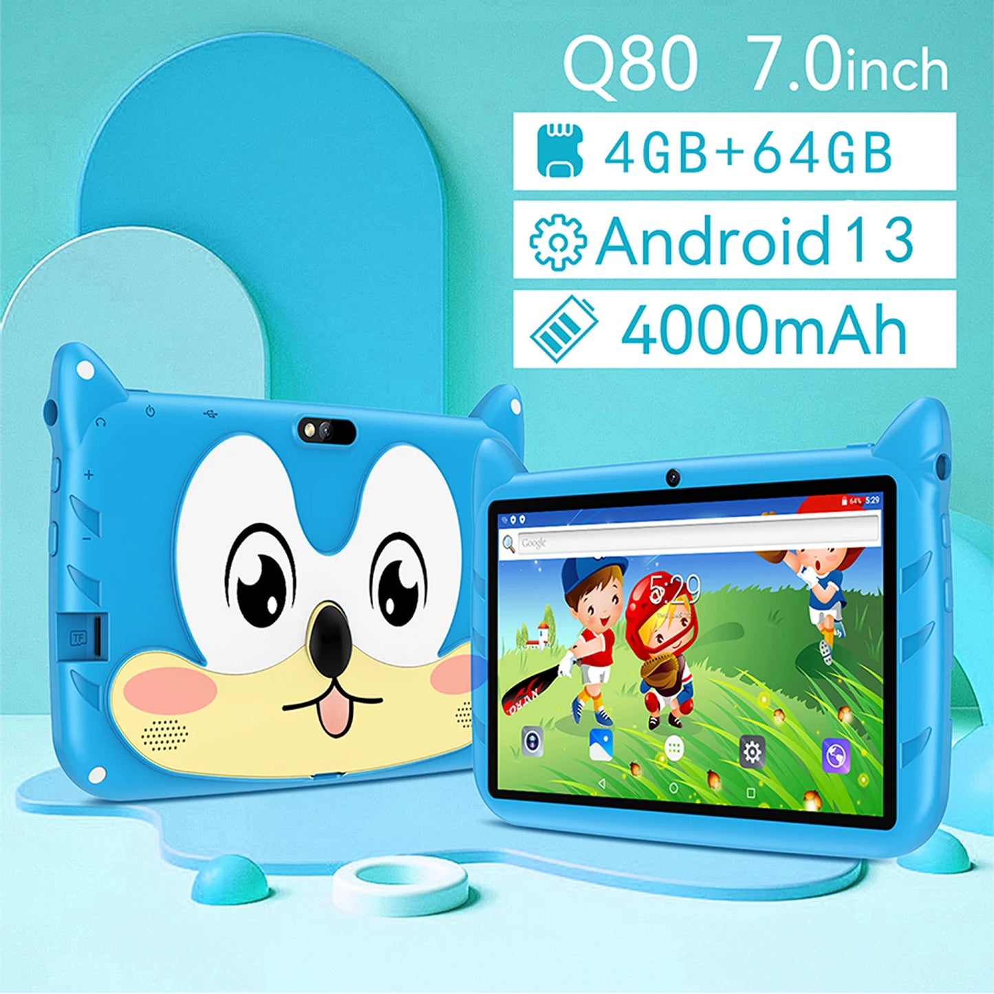 New 7 Inch Global Version 5G WiFi Kids Tablets Quad Core Android Learning Education Tablet PC 4GB RAM 64GB ROM Children's Gifts