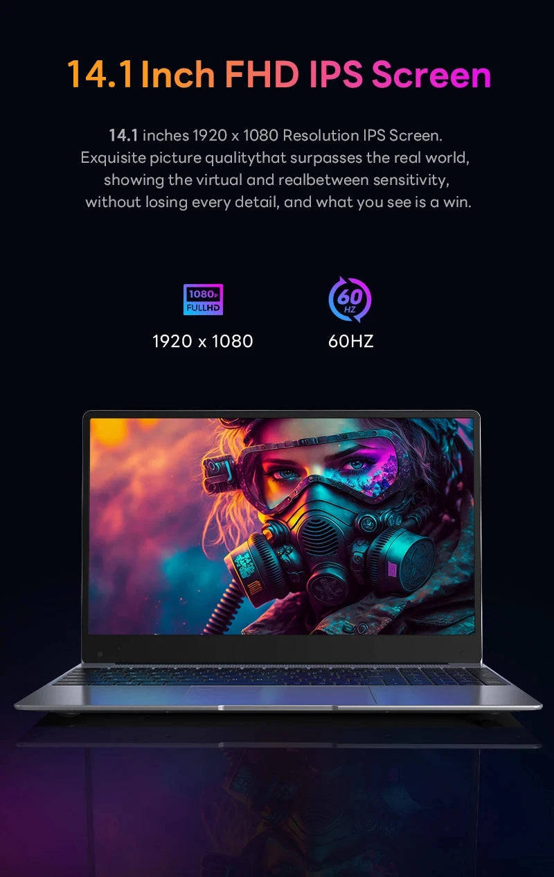 14.1" Windows 11 Laptop Intel Core i9 10980HK 4K HD Screen 16GB RAM 1TB 2TB SSD Gaming laptops PC Office Portable Computer Game