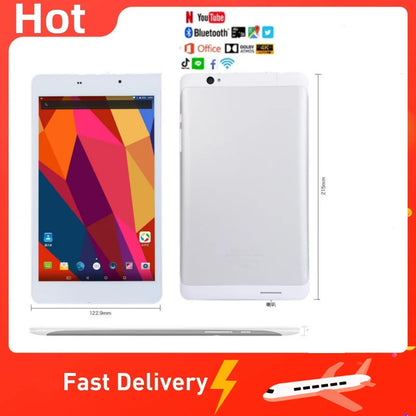 Pocket Phone Call Tablet PC 8 INCH Octa Core 3GB RAM+32GB ROM  Android 7.0 MTK6753 WIFI Support Quad Core 1920*1200  IPS Screen