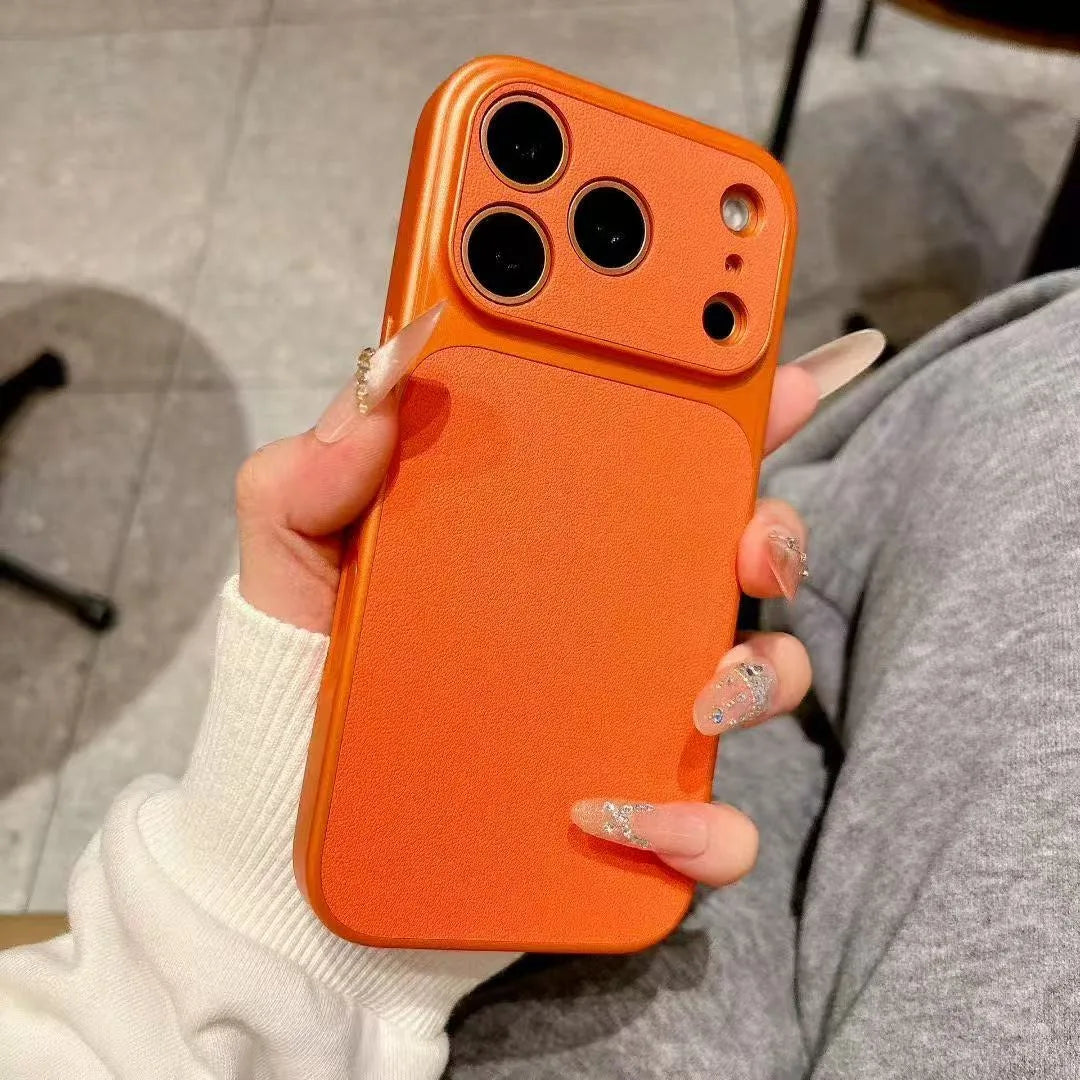 Luxury Matte Cortex Phone Case For iPhone 11 12 13 14 15 16 Pro Max Plus 17AIr Shockproof Bumper Back Cases Cover