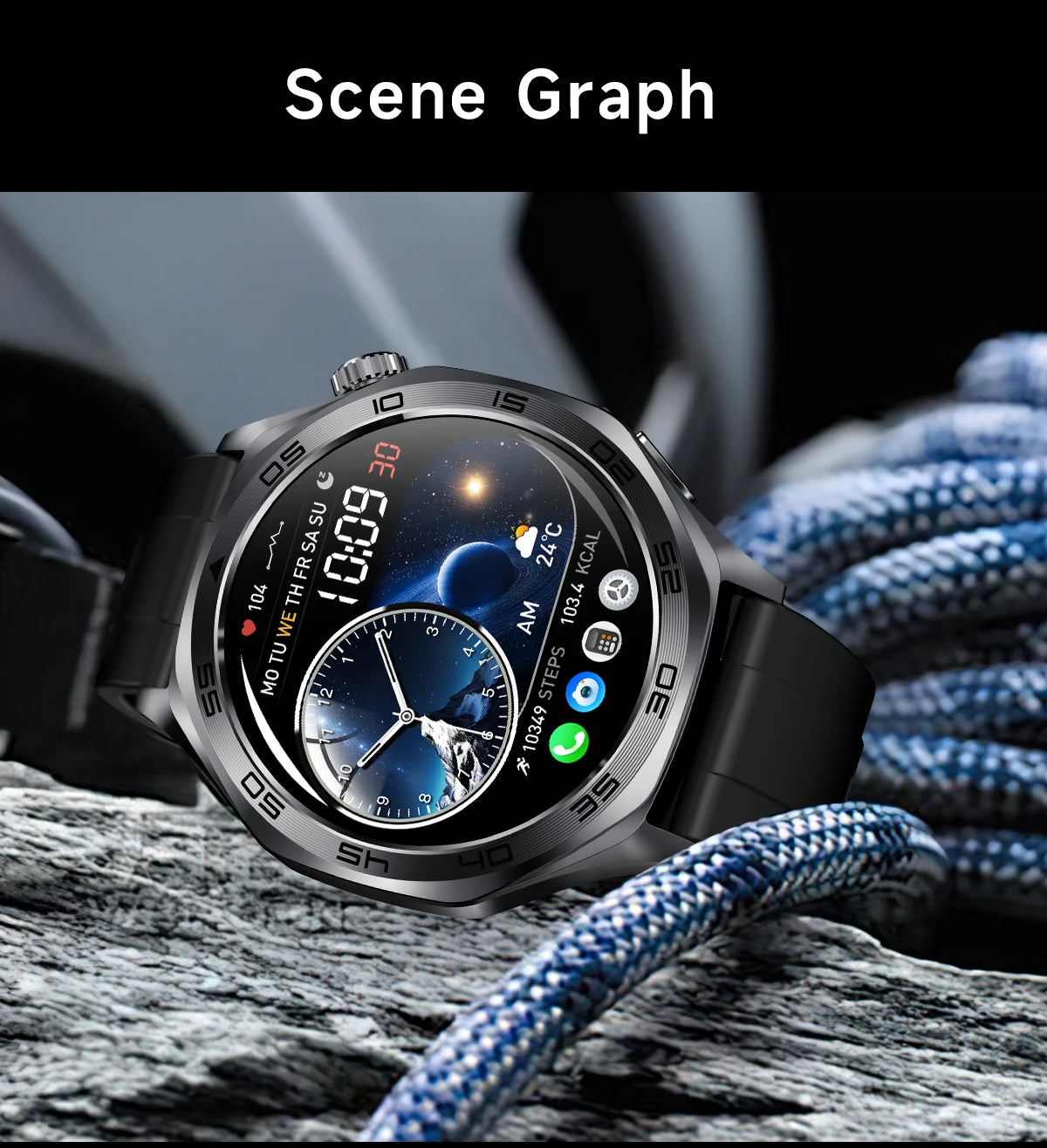 2026 new smartwatch with 1.46-inch IPS display, Ipx8 water resistance rating. 400 mAh battery featuring over 100 activity modes,