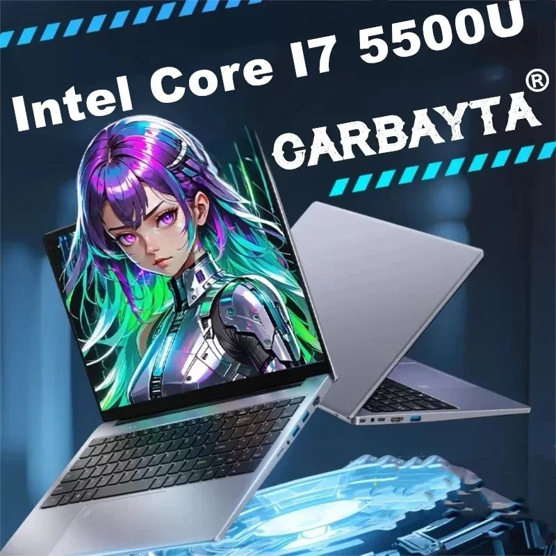 2026 New  Intel Core i7 5500U Laptop 15.6" IPS  Screen RAM 16GB Rom 128GB 256GB 512GB 1TB SSD Windows 11 Pro