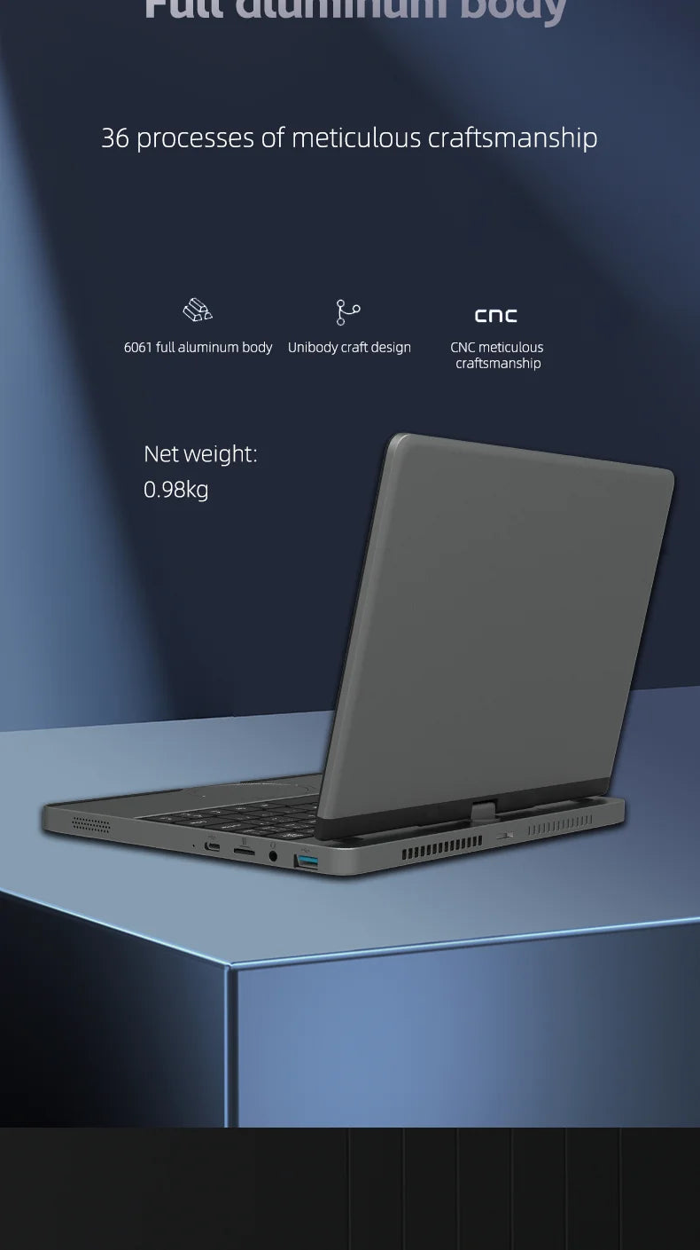 10.5Inch Touch Screen Laptop Intel N95 16GB DDR4 1TB SSD Portable Mini Office Notebook PC Full-function Type-C Port