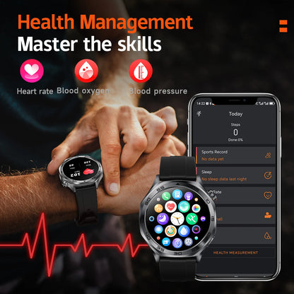2026 new smartwatch with 1.46-inch IPS display, Ipx8 water resistance rating. 400 mAh battery featuring over 100 activity modes,