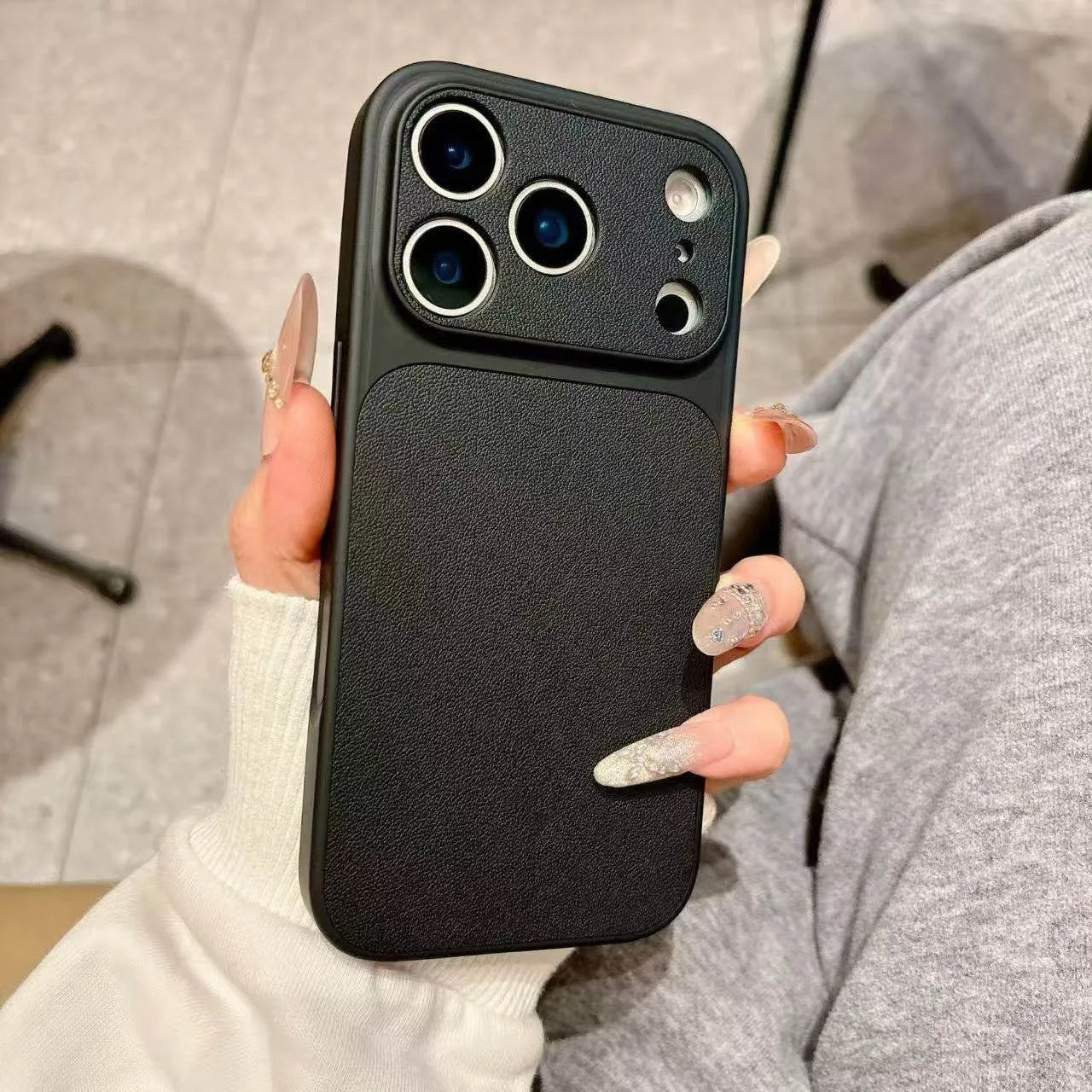 Luxury Matte Cortex Phone Case For iPhone 11 12 13 14 15 16 Pro Max Plus 17AIr Shockproof Bumper Back Cases Cover