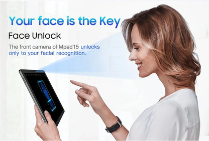 Nenmone Mpad15 14 Inch Tablet Android 15 16GB+512GB 1920*1200 4G Phone Call Tablet 14inch Bluetooth 5G WiFi Pad 12000mAh 32MP